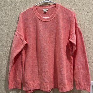 J. Crew Lightweight Salmon Pink 100% Cotton Tunic Sweater M